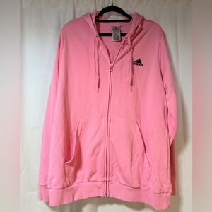 Adidas Pink Full-Zip Hoodie